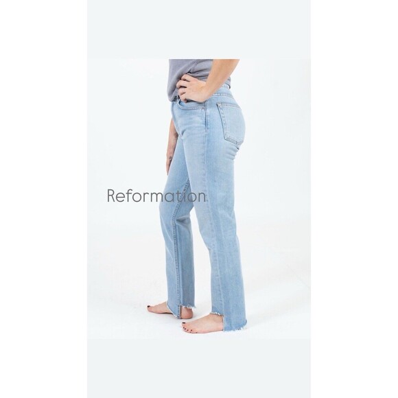 Reformation Step Hem Size 25 Light wash Blue Jeans - Picture 9 of 10